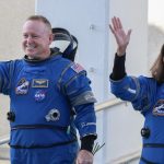 The long-planned return of two astronauts from space is now a political issue