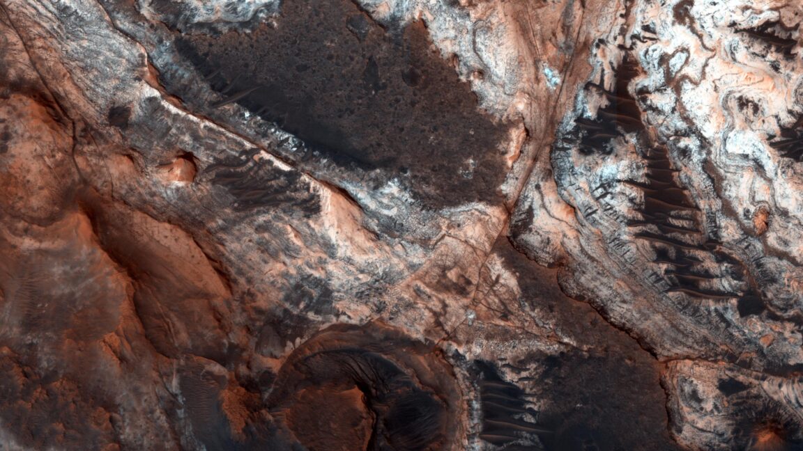 Edge of Mars’ great dichotomy eroded back by hundreds of kilometers